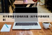 关于爱情电子游戏的文案（关于电子游戏的文章）