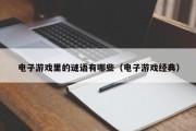 电子游戏里的谜语有哪些（电子游戏经典）