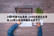 1866年属什么生肖（1866年属什么生肖,11月12日当天是什么日子?）