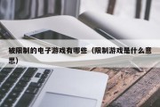 被限制的电子游戏有哪些（限制游戏是什么意思）
