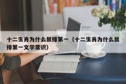 十二生肖为什么鼠排第一（十二生肖为什么鼠排第一文学常识）