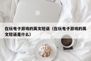 在玩电子游戏的英文短语（在玩电子游戏的英文短语是什么）