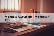 电子游戏输了1000还想玩（电子游戏输了2万）